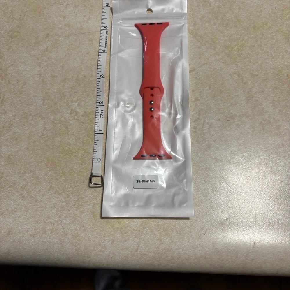 NWT Coral Colored Silicone Smartwatch Band